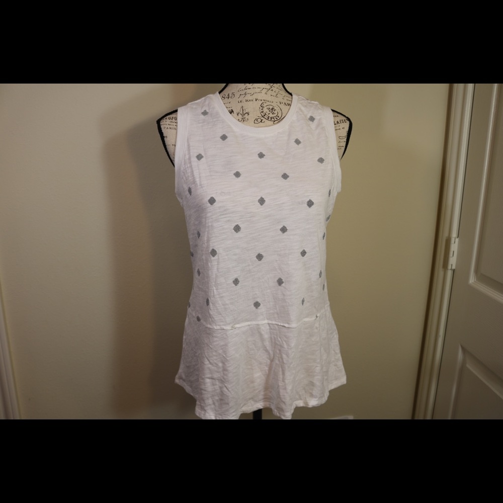 New with tags Democracy peplum peasant tank top